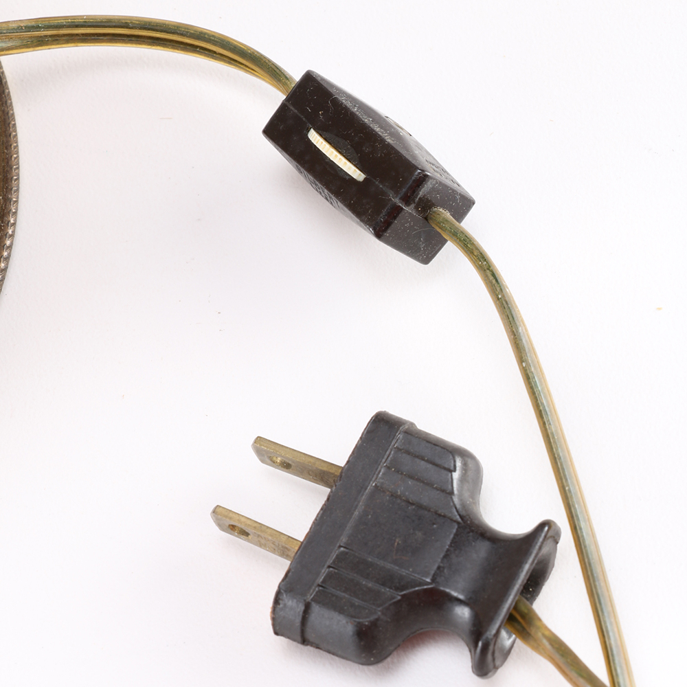 Vintage Frosted Glass Floriform Table Lamp