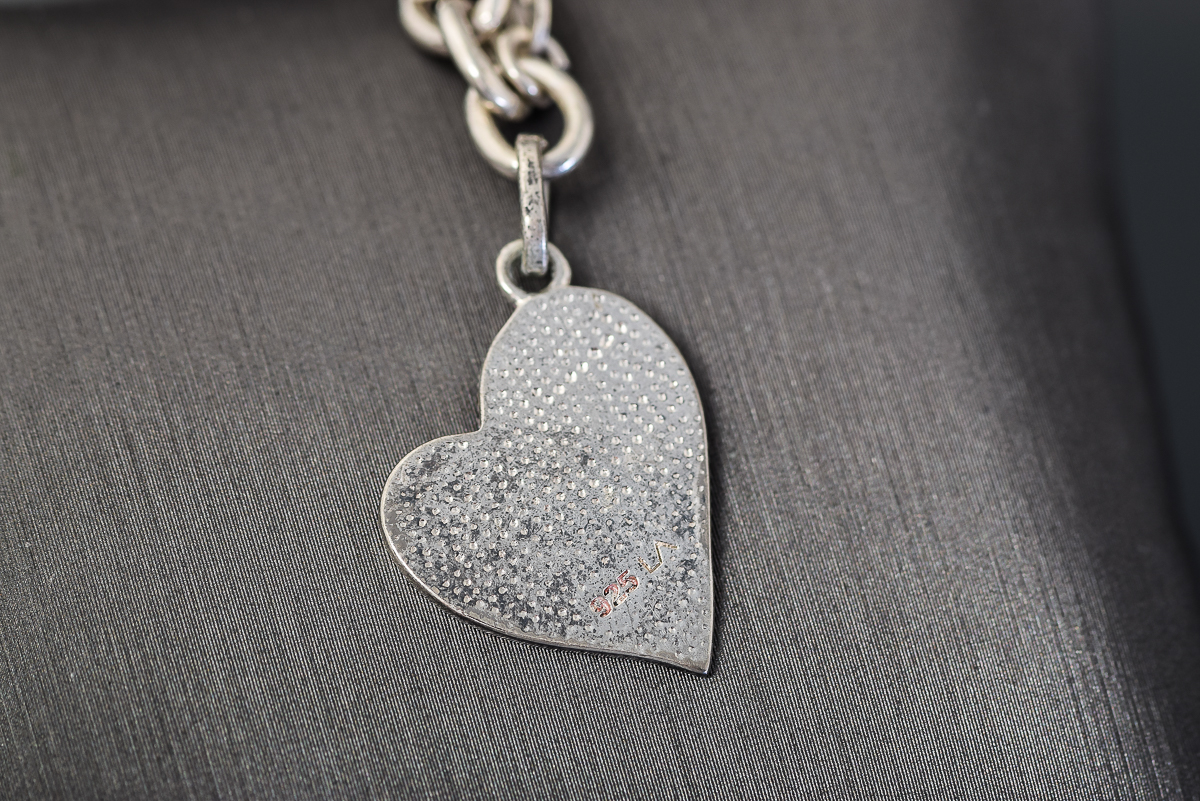 Sterling Silver Bracelet with Heart Charm