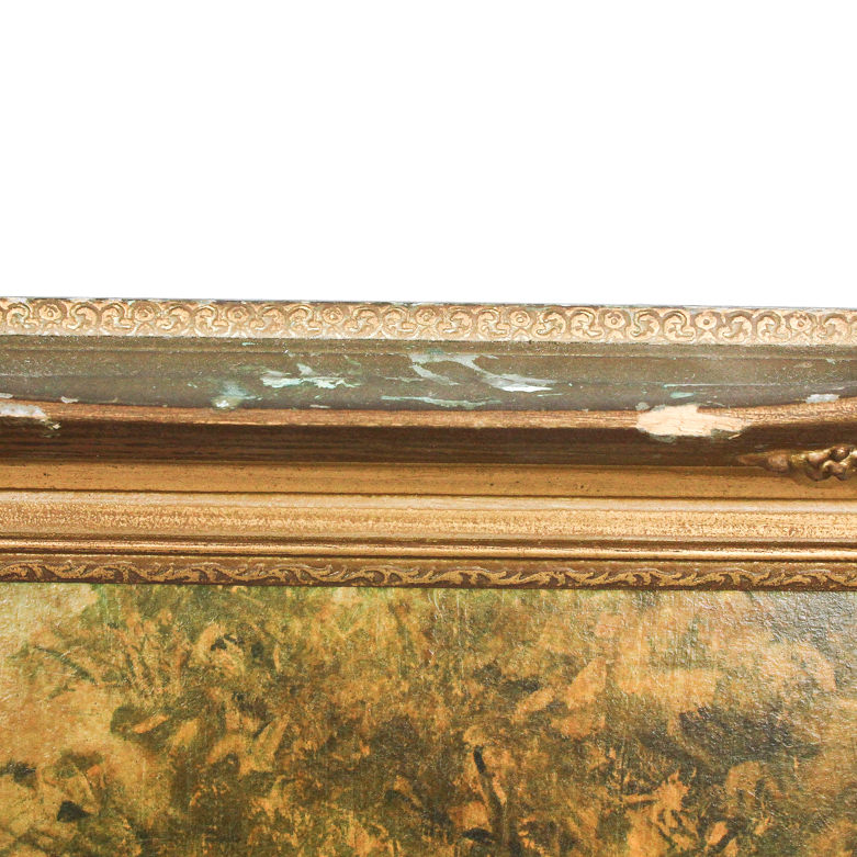 Paul Emile Lecomte Reproduction Print "The Flower Vendors"