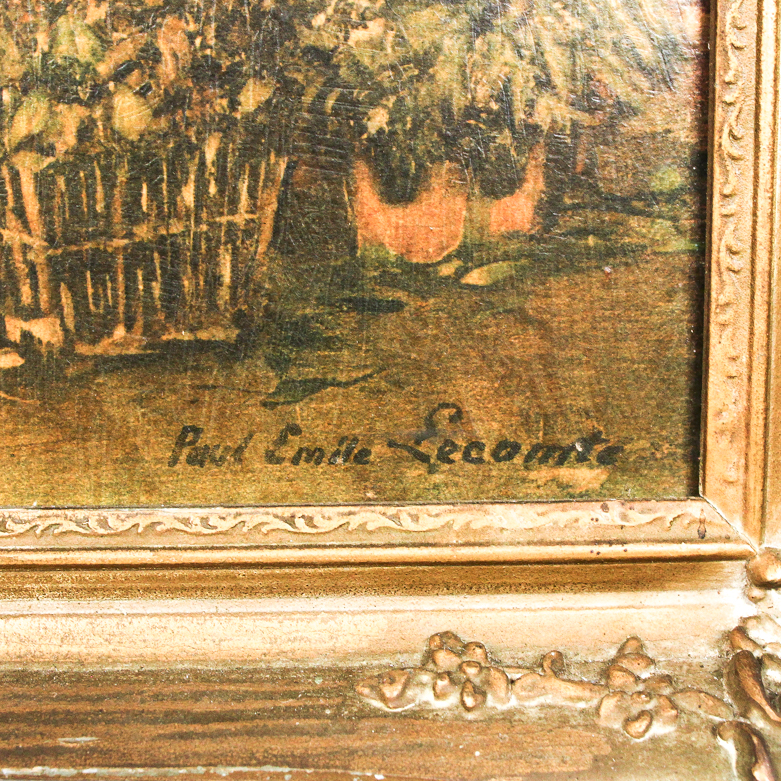 Paul Emile Lecomte Reproduction Print "The Flower Vendors"