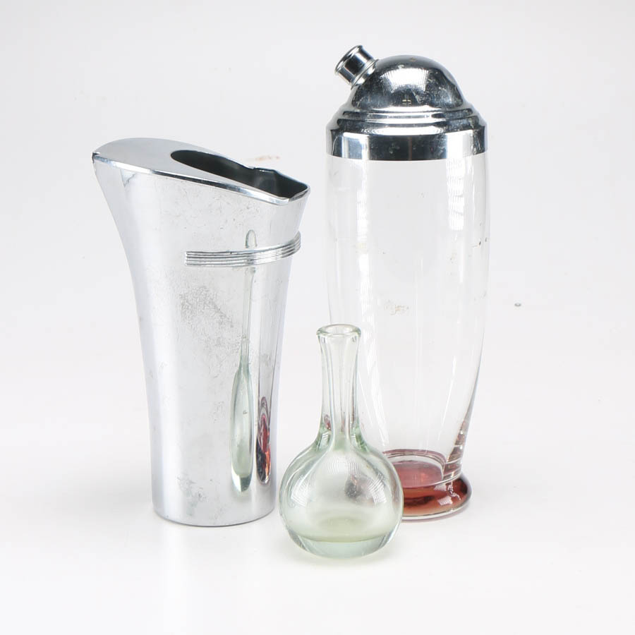 Assortment of Drink Shaker and Other Barware