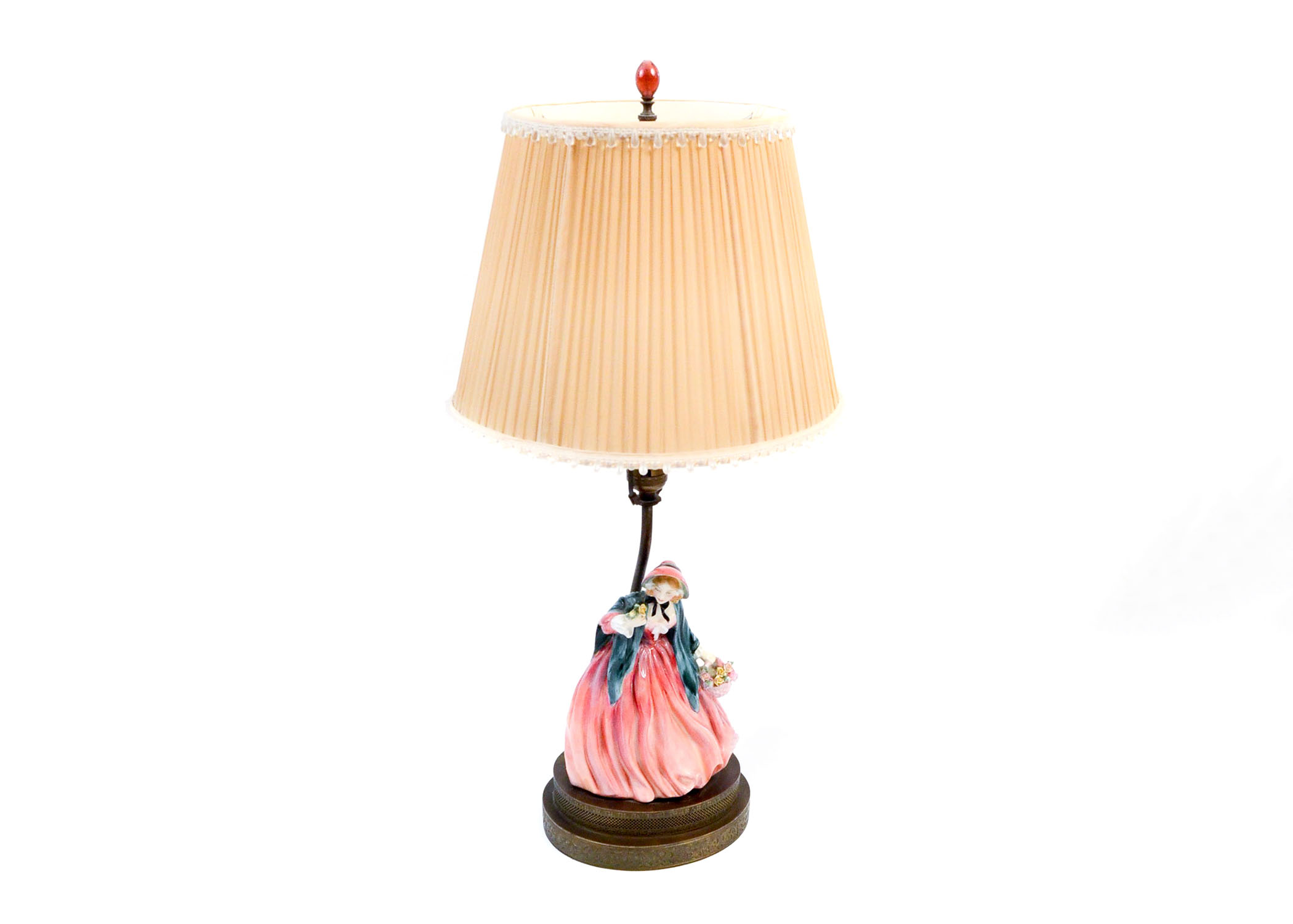 Vintage Ceramic Boudoir Style Figurine Lamp
