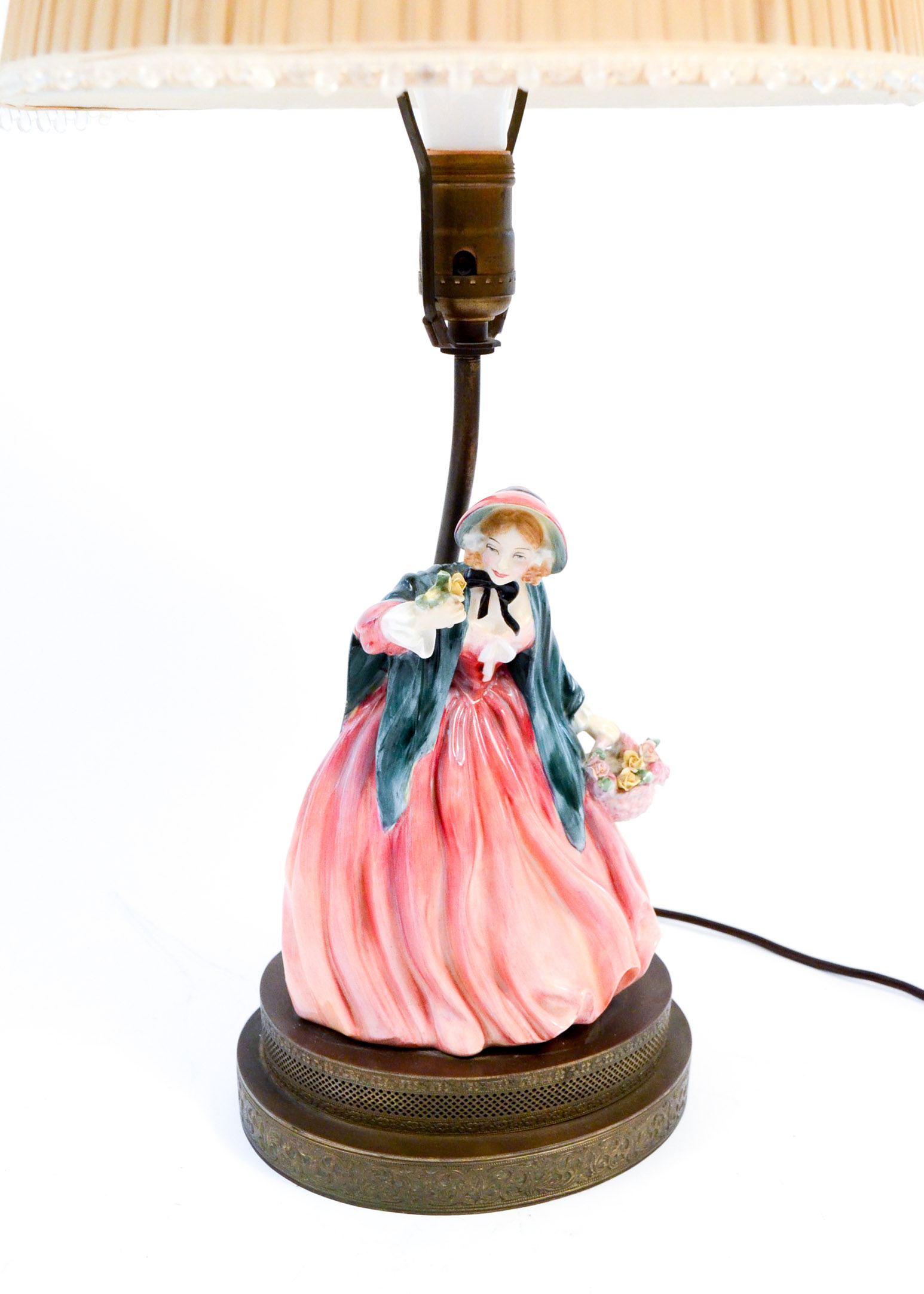 Vintage Ceramic Boudoir Style Figurine Lamp