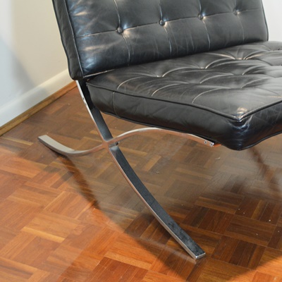 Modern Lounge Chair After Mies van der Rohe's Barcelona Chair