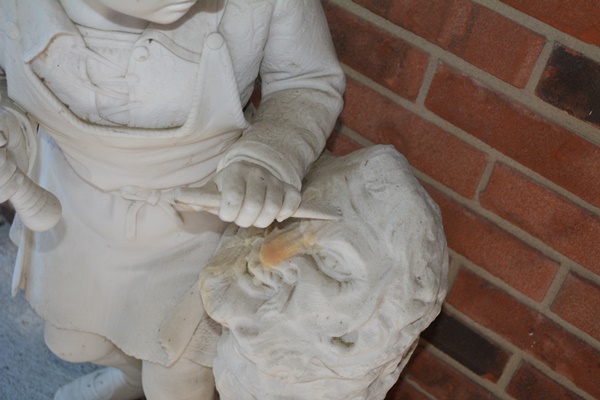 Marble Carved Statue of Young Michelangelo After Emilio Zocchi