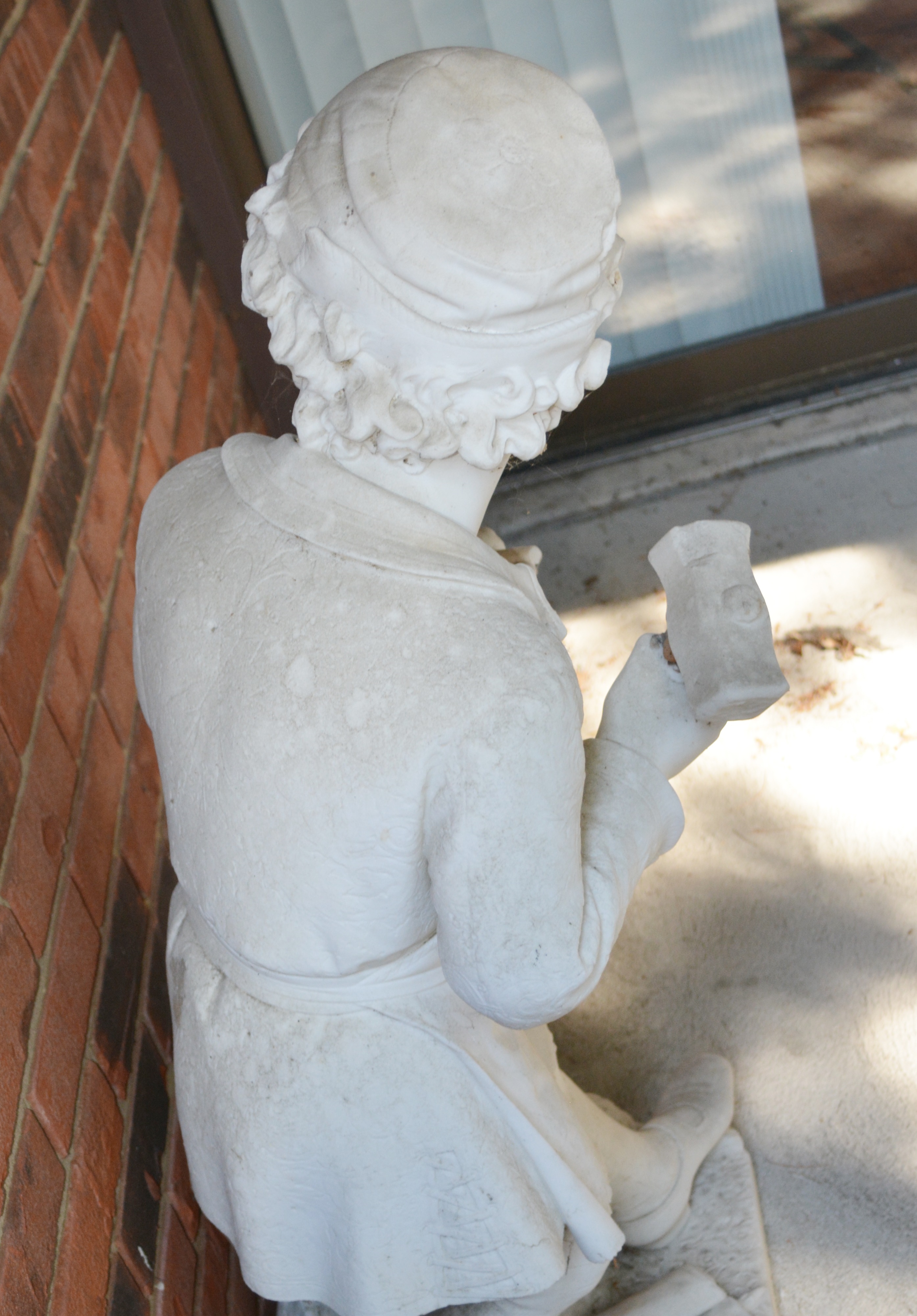 Marble Carved Statue of Young Michelangelo After Emilio Zocchi