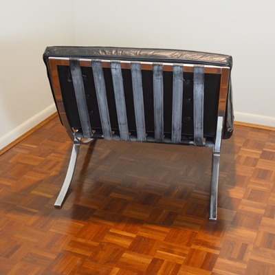 Modern Lounge Chair After Mies van der Rohe's Barcelona Chair