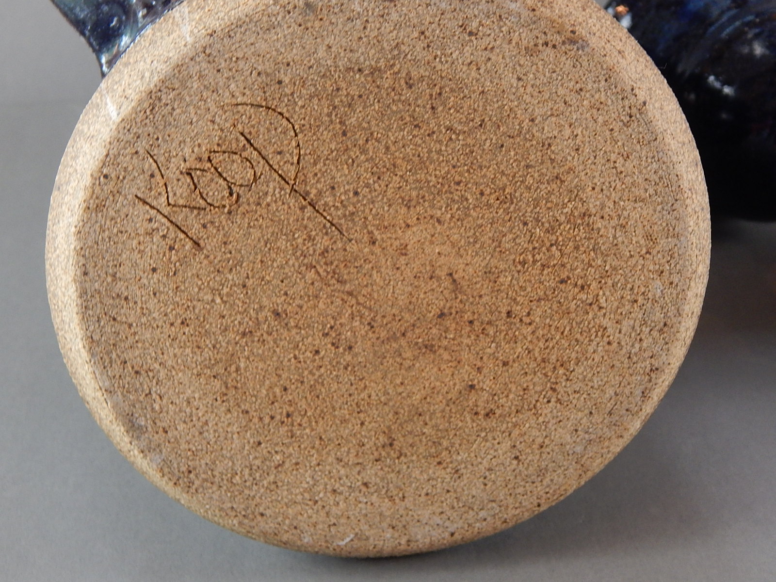 Kathy Koop Selection of Art Pottery with Deep Blue Glaze