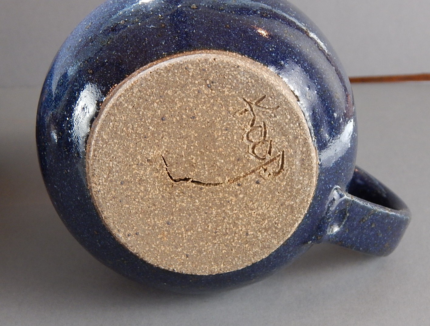 Kathy Koop Selection of Art Pottery with Deep Blue Glaze