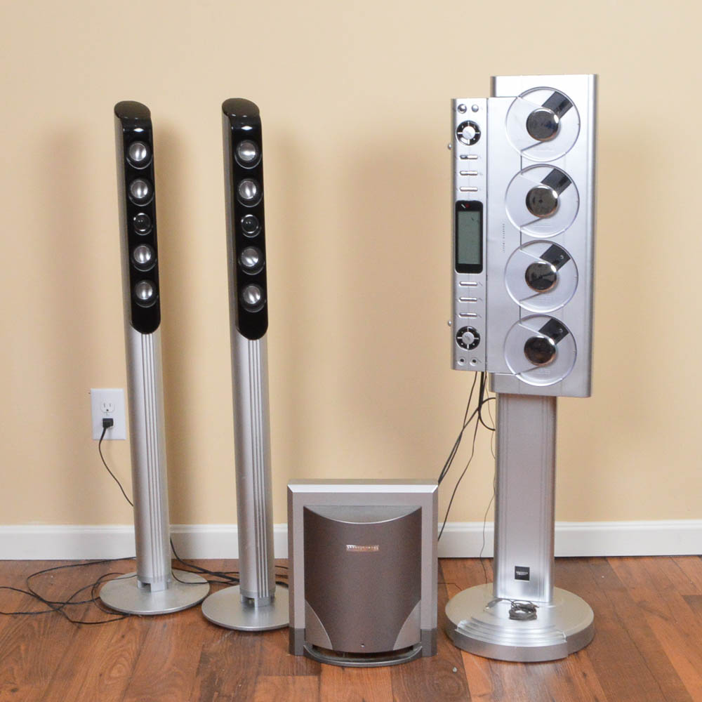 Sharper Image 4-Disc Entertainment Tower With Subwoofer