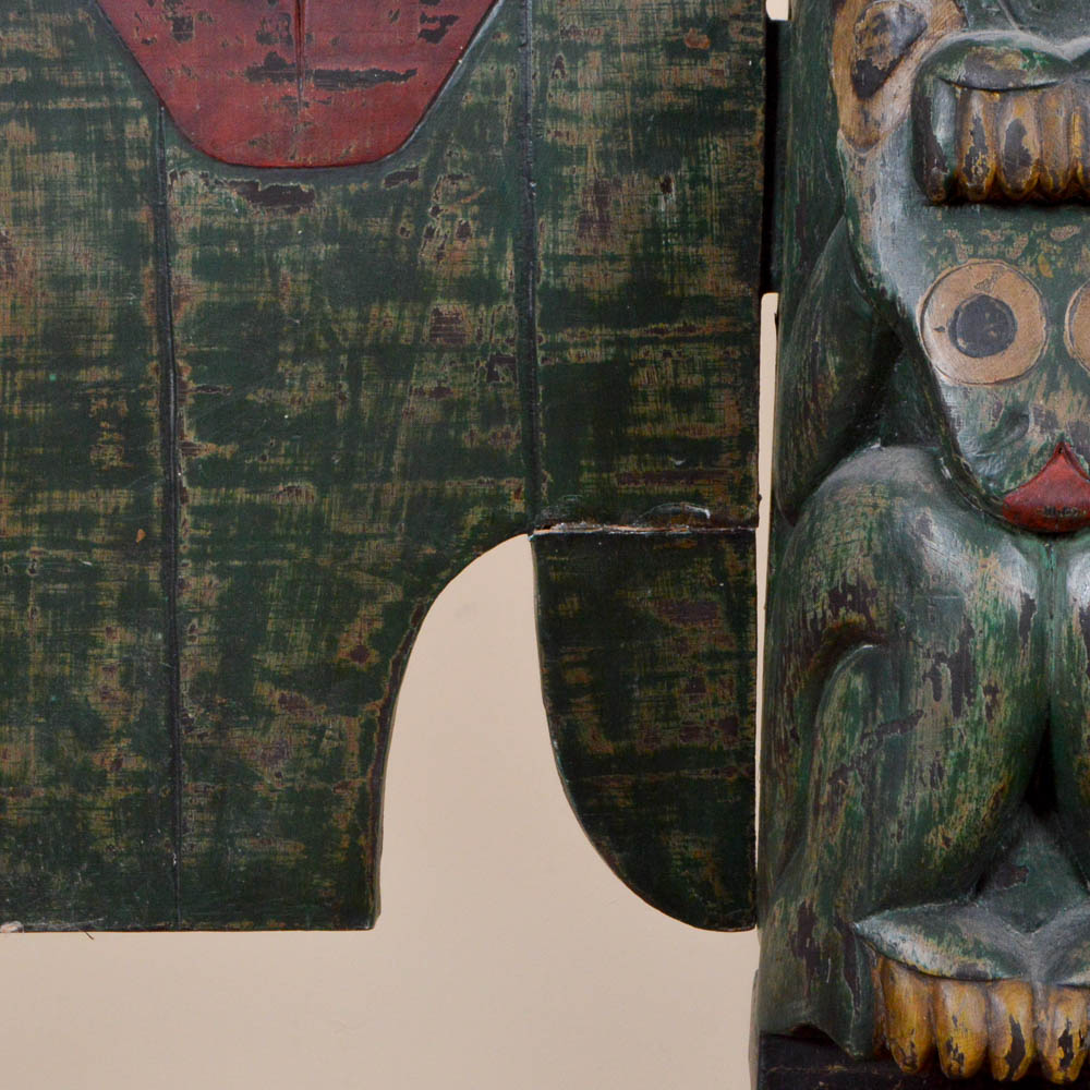 Indonesian Carved Wood Totem Pole