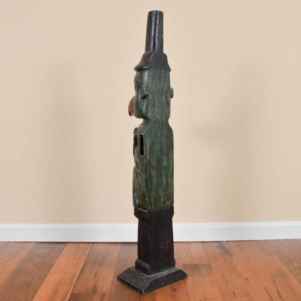 Indonesian Carved Wood Totem Pole