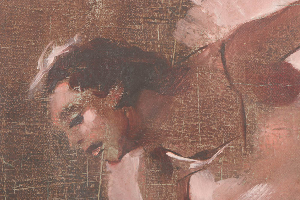 Robert Moyer Oil on Canvas Painting of A Ballerina Dancer