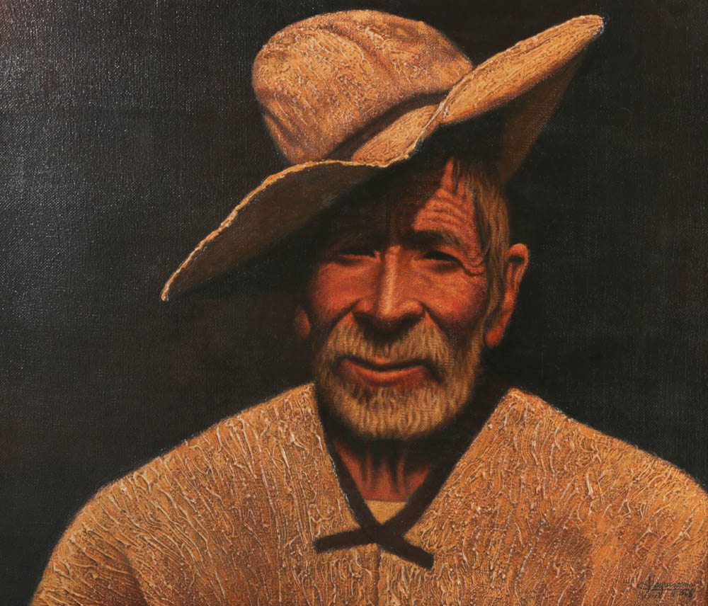 Jorge Leguízamo Signed Oil on Canvas Portrait