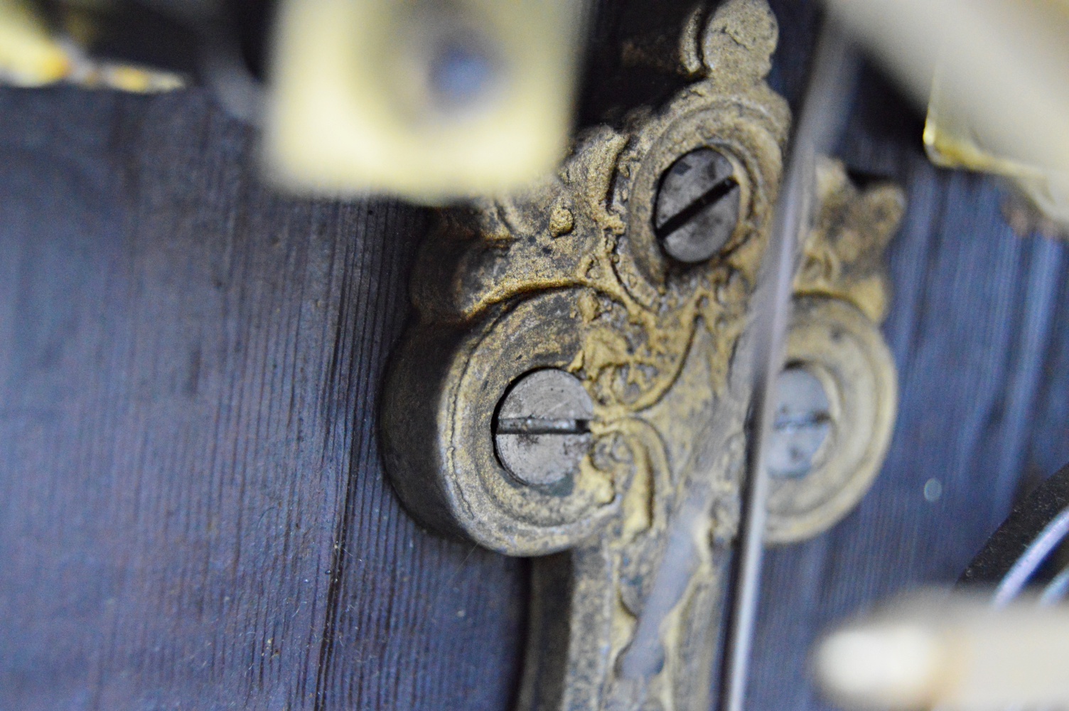 Mid 19th C Victorian Gothic Style Walnut Ansonia Mantle Clock