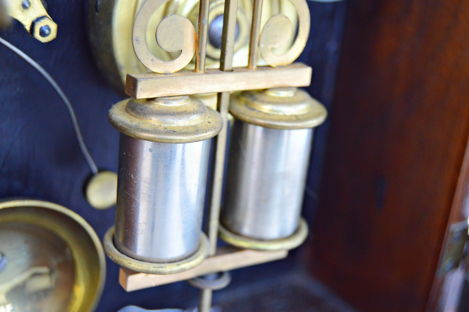 Mid 19th C Victorian Gothic Style Walnut Ansonia Mantle Clock