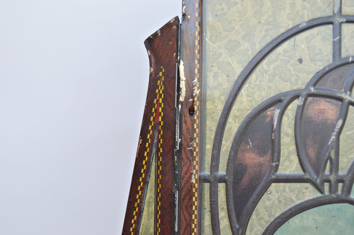 Art Nouveau Painted Tin Fire Screen