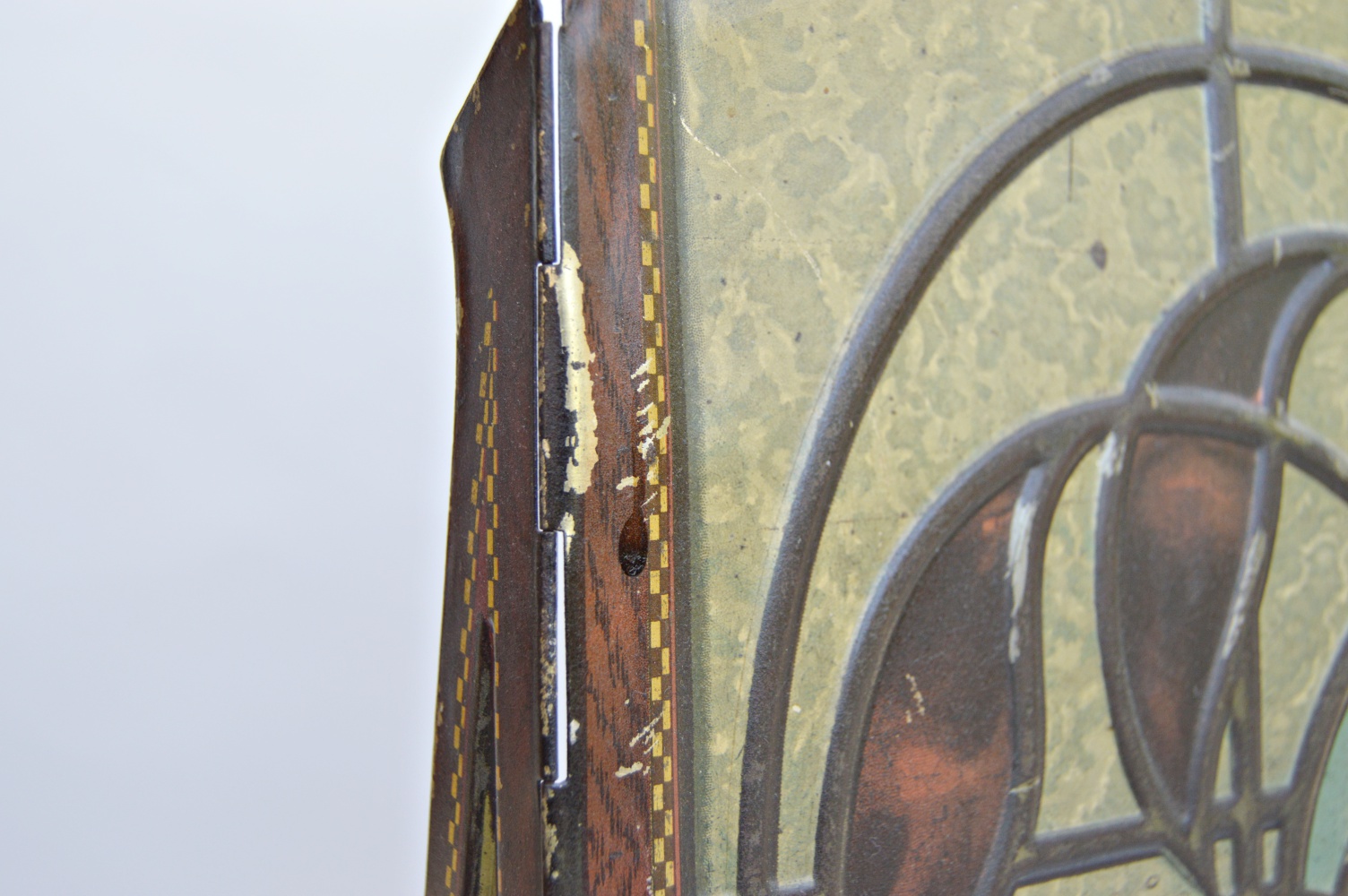 Art Nouveau Painted Tin Fire Screen