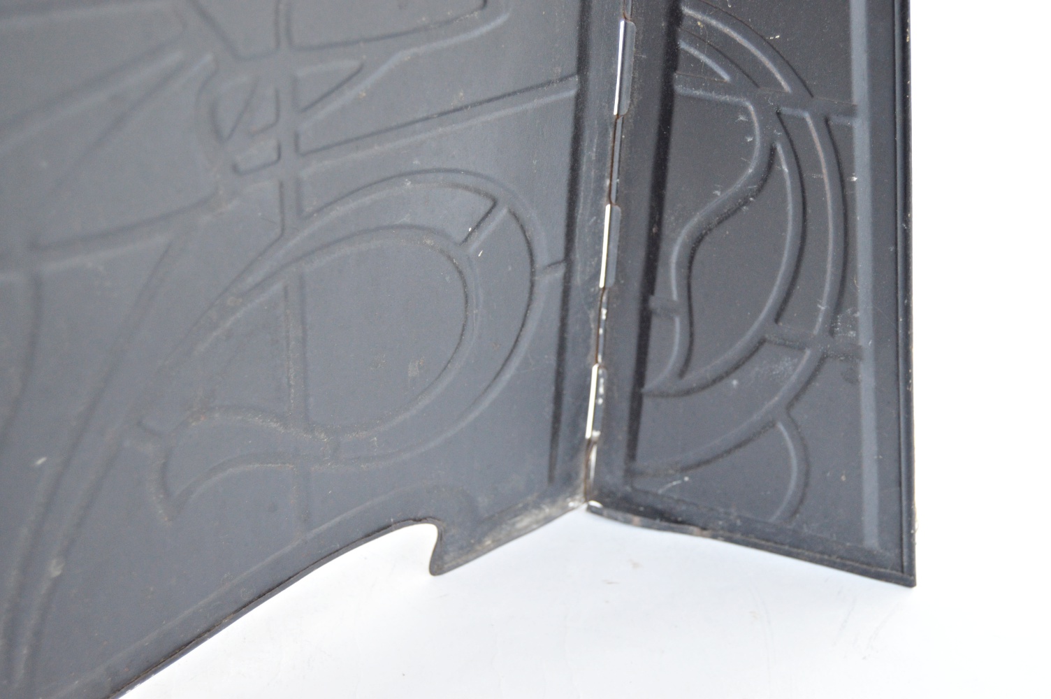 Art Nouveau Painted Tin Fire Screen