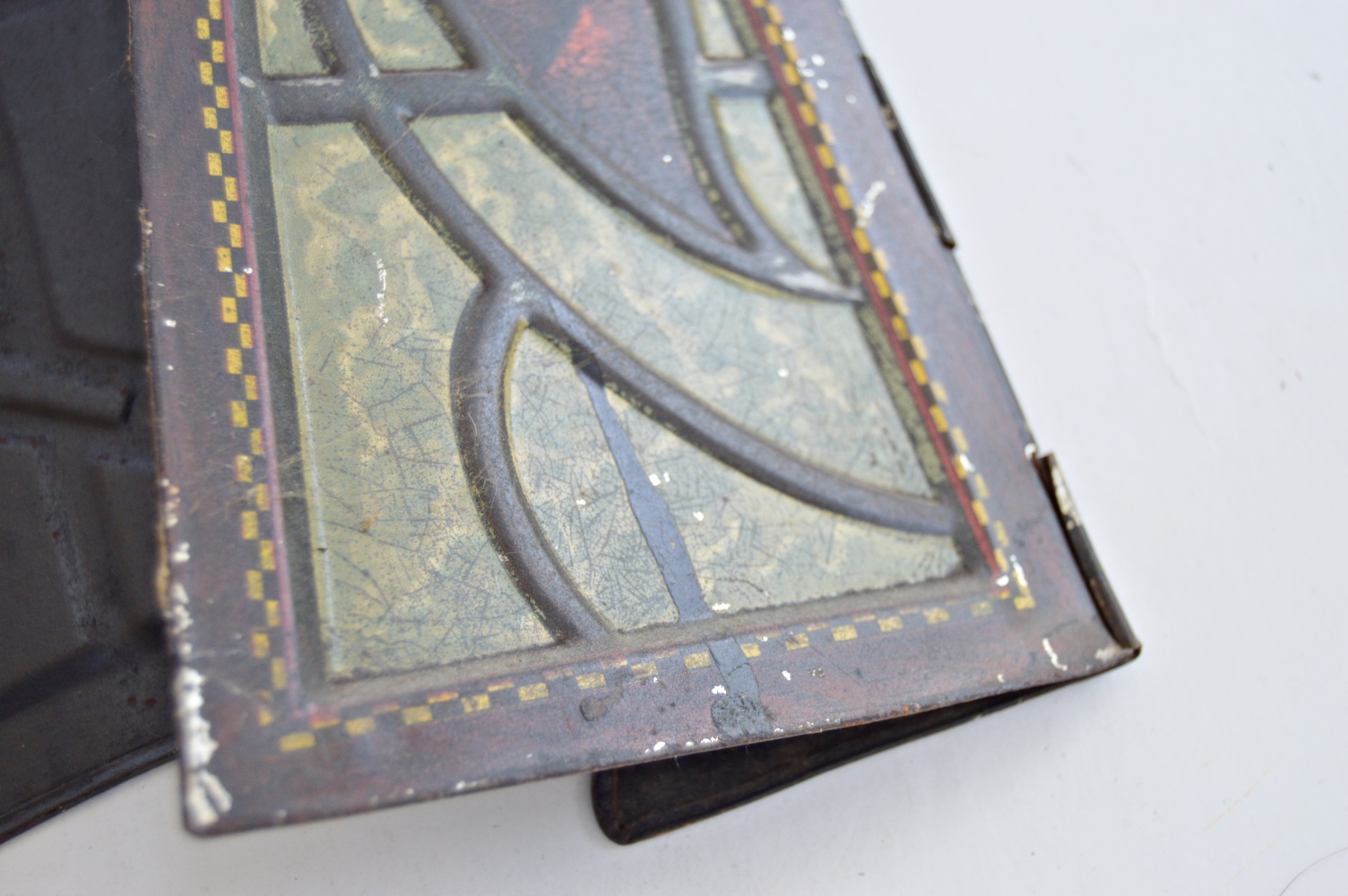 Art Nouveau Painted Tin Fire Screen