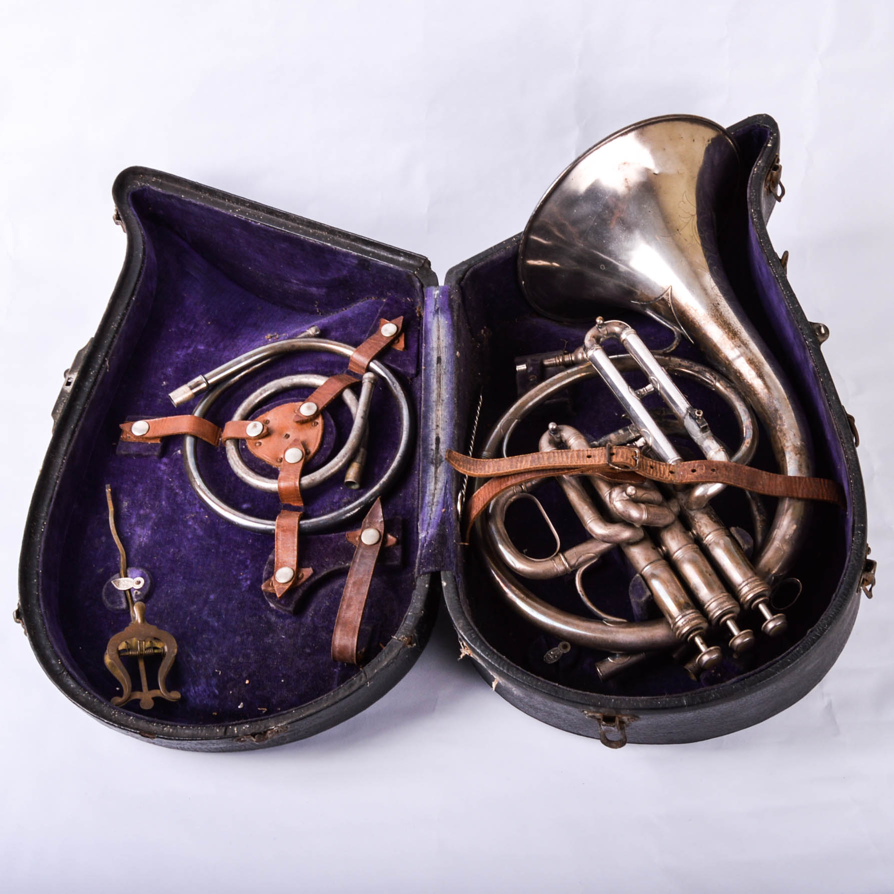 Vintage CG Conn French Horn With Case