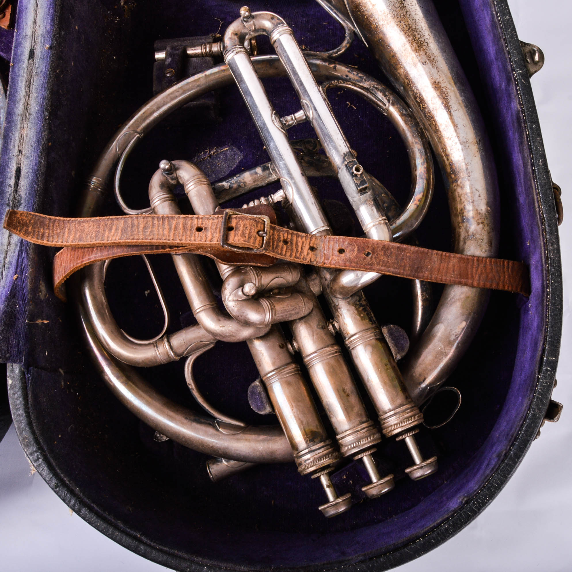Vintage CG Conn French Horn With Case
