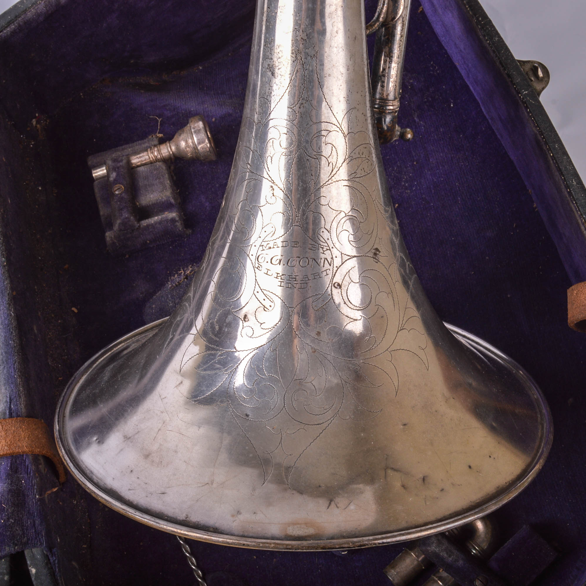 Vintage CG Conn French Horn With Case