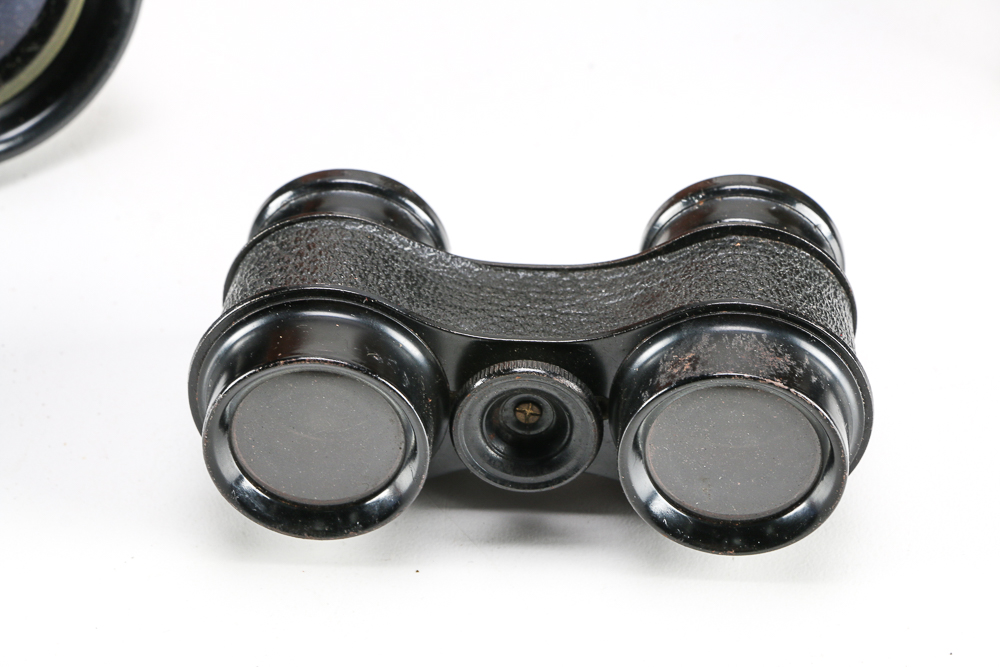 Four Vintage Binoculars with Carrying Cases