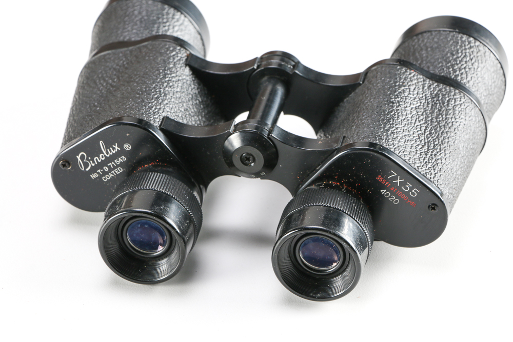 Four Vintage Binoculars with Carrying Cases
