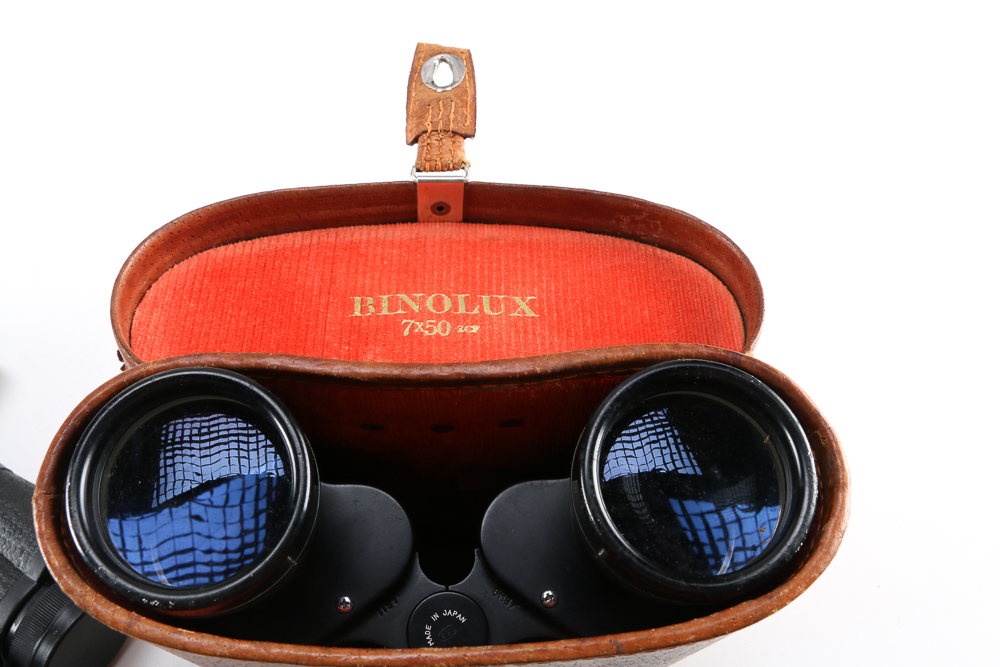 Four Vintage Binoculars with Carrying Cases