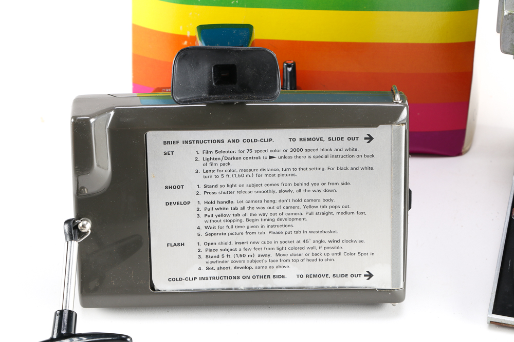 Collection of Vintage Instant and Folding Cameras