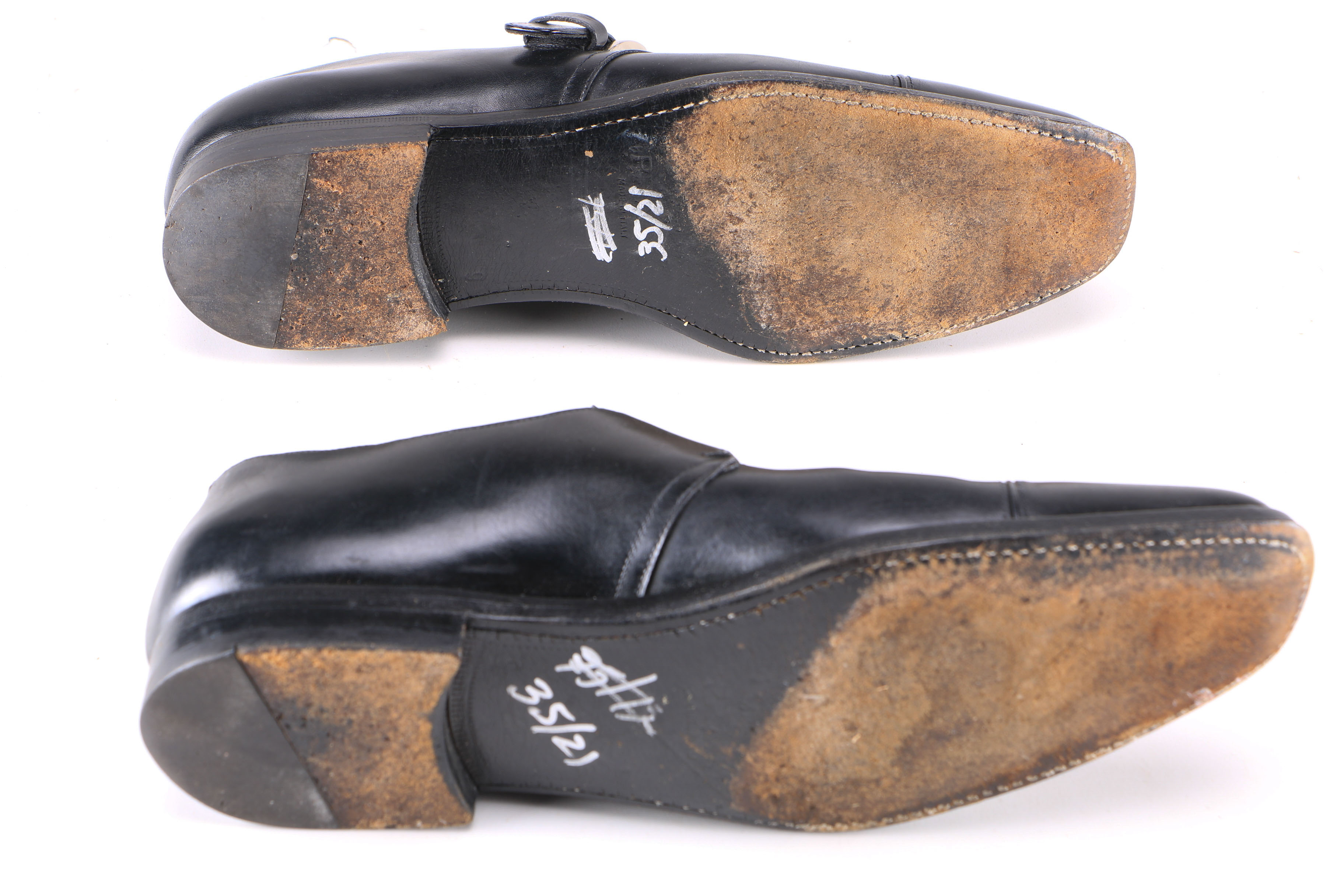 Men's Prada Saffiano Leather Monk Strap Shoes