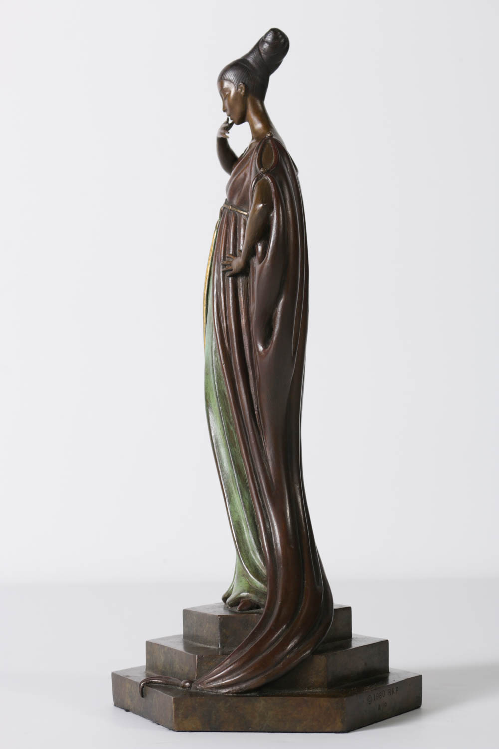 Erte Artist Proof Bronze Sculpture "An Evening in 1922"
