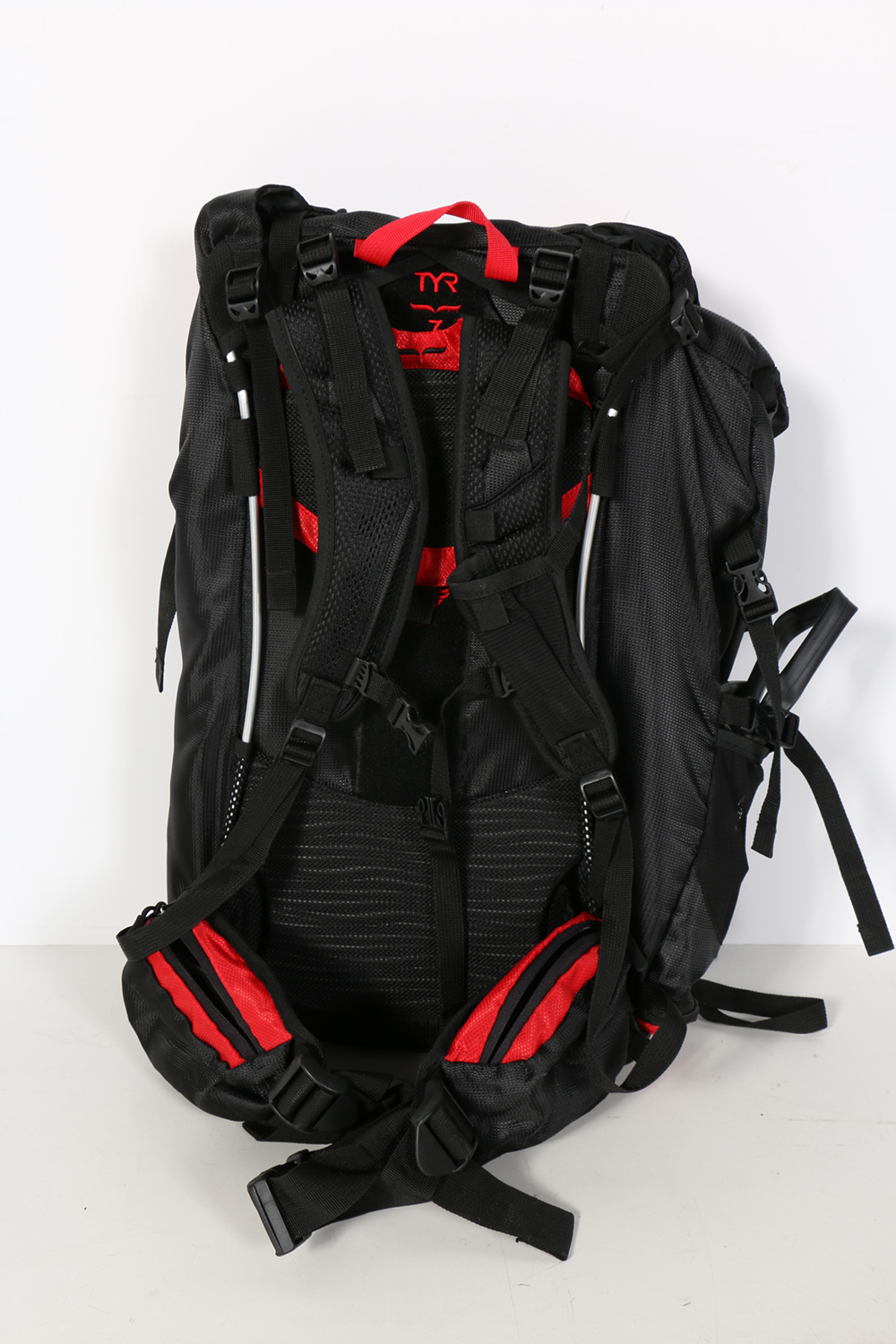 TYR Backpack and Timberland Hiking Shoes