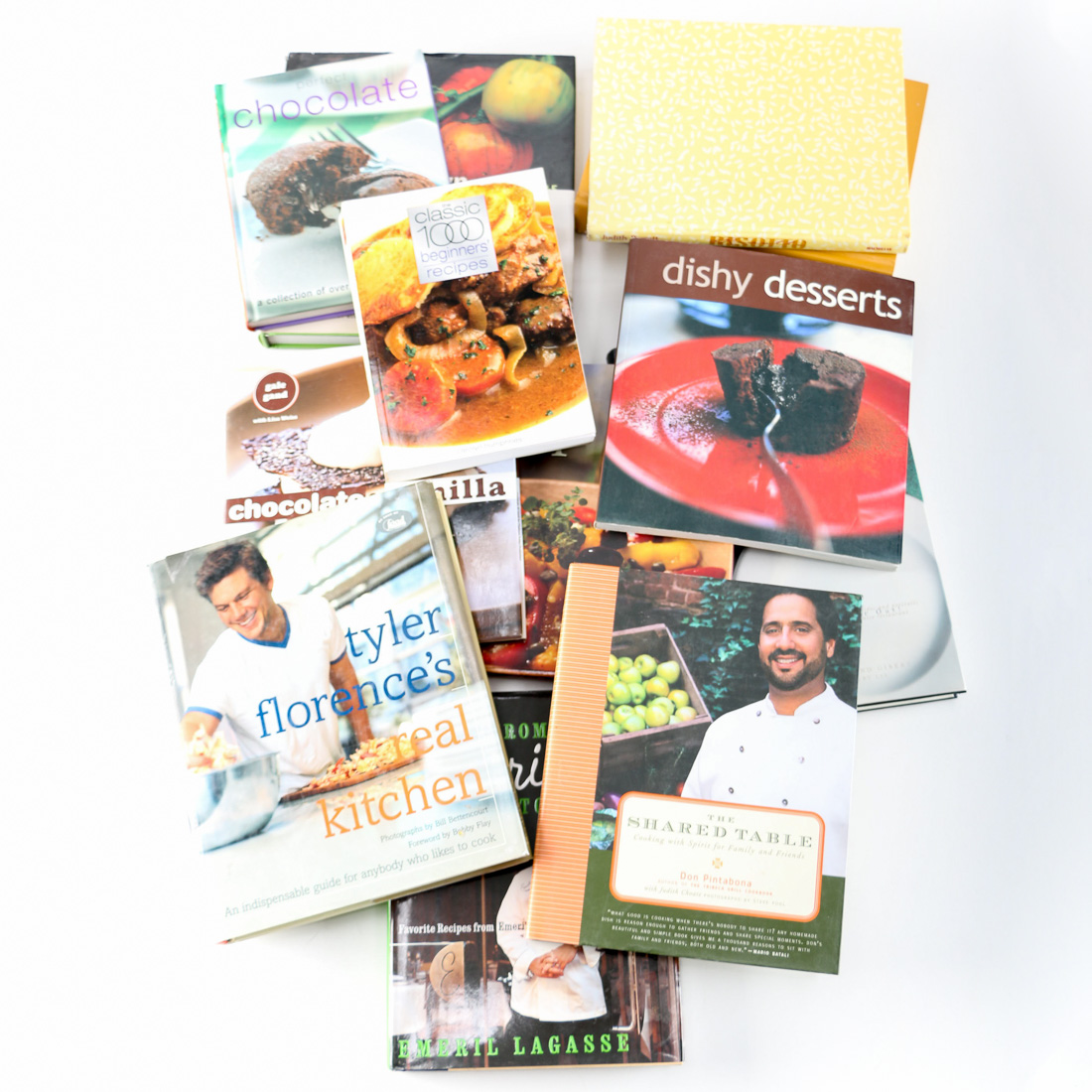 Group of Modern Dinner and Dessert Cookbooks