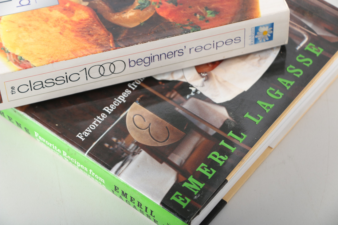 Group of Modern Dinner and Dessert Cookbooks