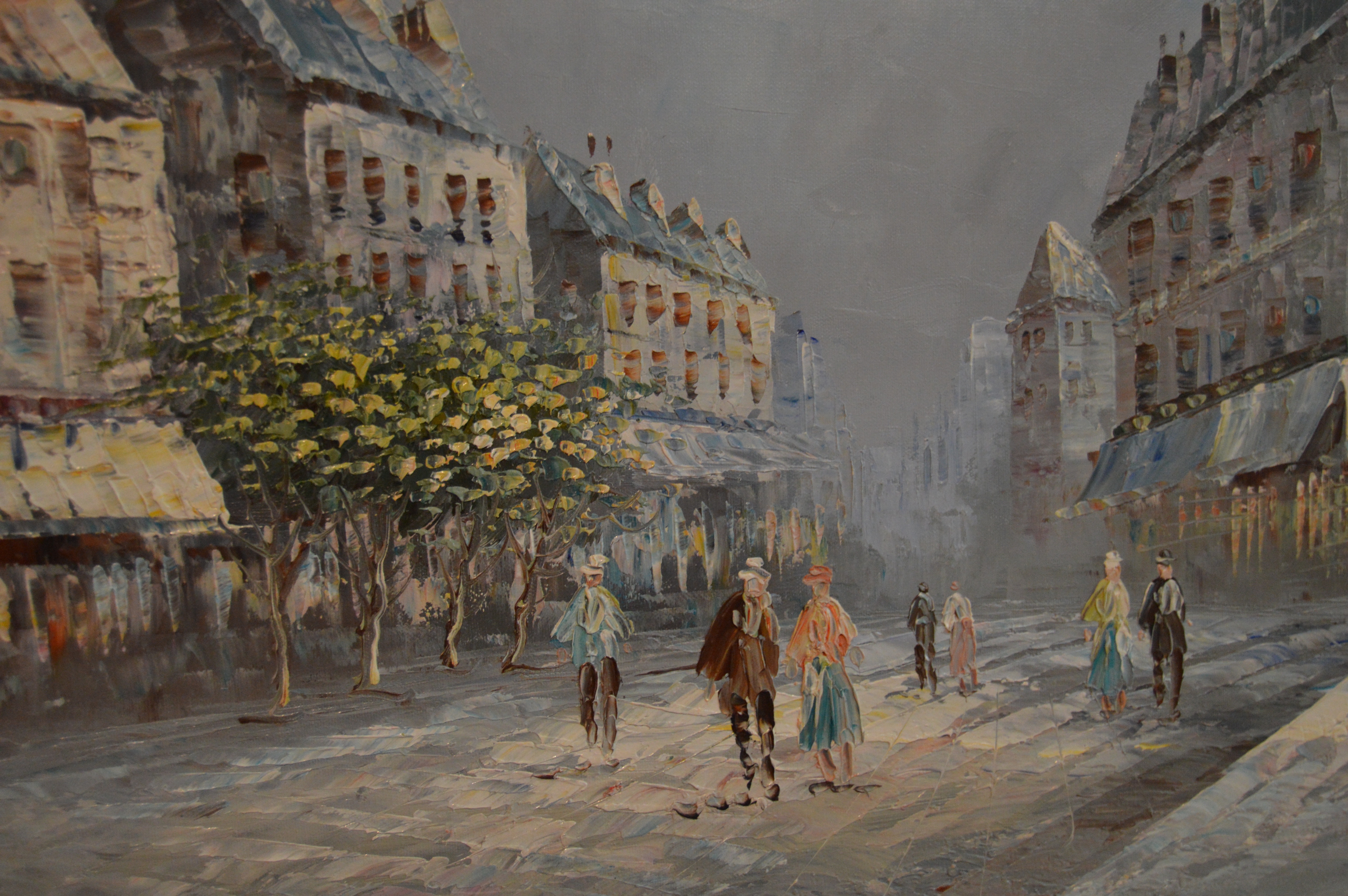 Signed French Oil Painting by American Artist Caroline Burnett