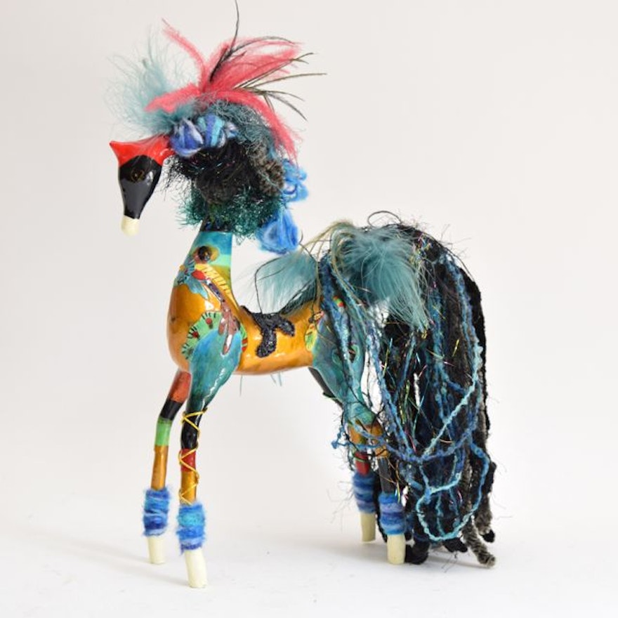 Signed Horse Sculpture by Jeanie Shackelford
