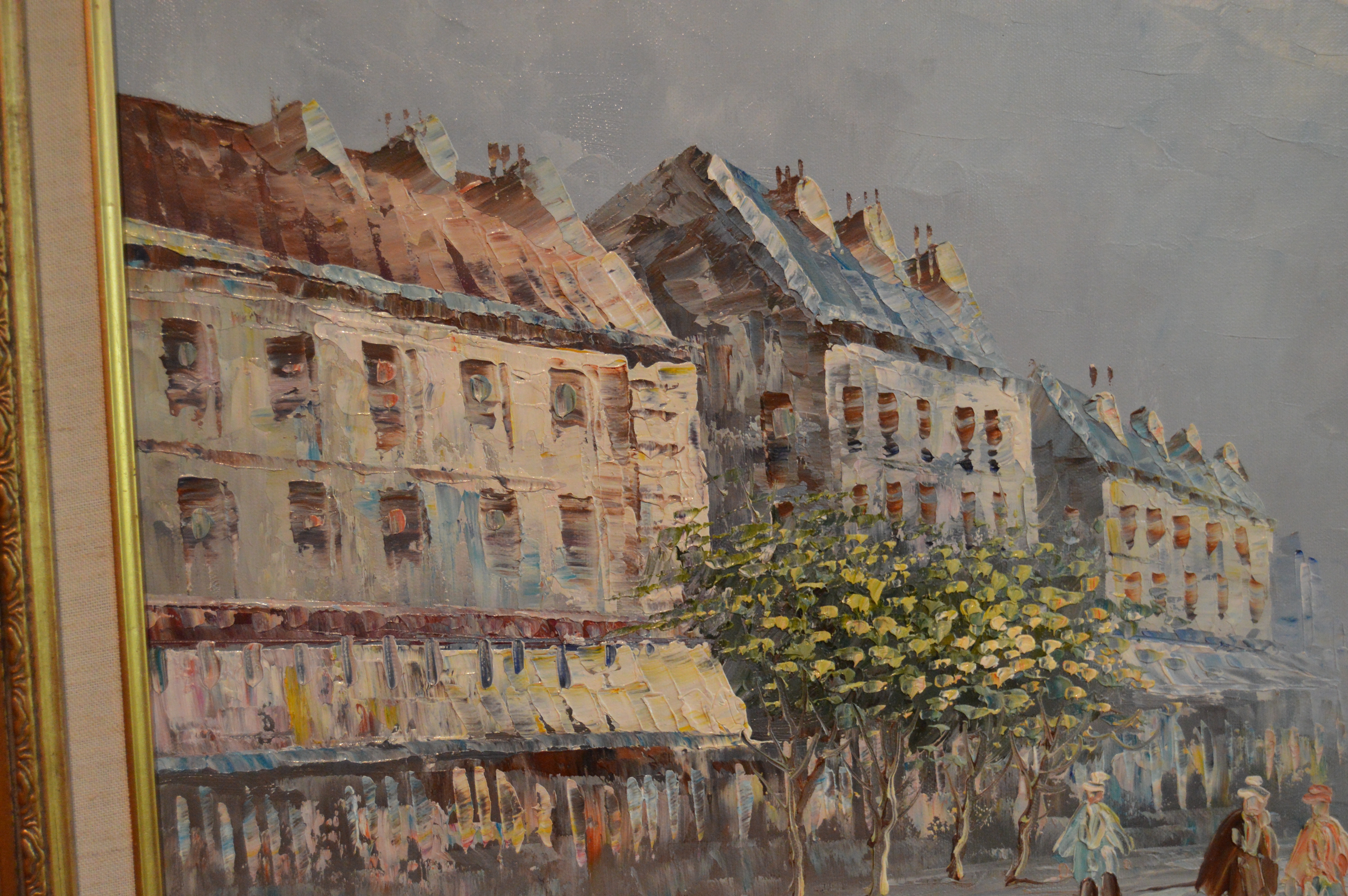 Signed French Oil Painting by American Artist Caroline Burnett