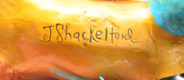 Signed Horse Sculpture by Jeanie Shackelford