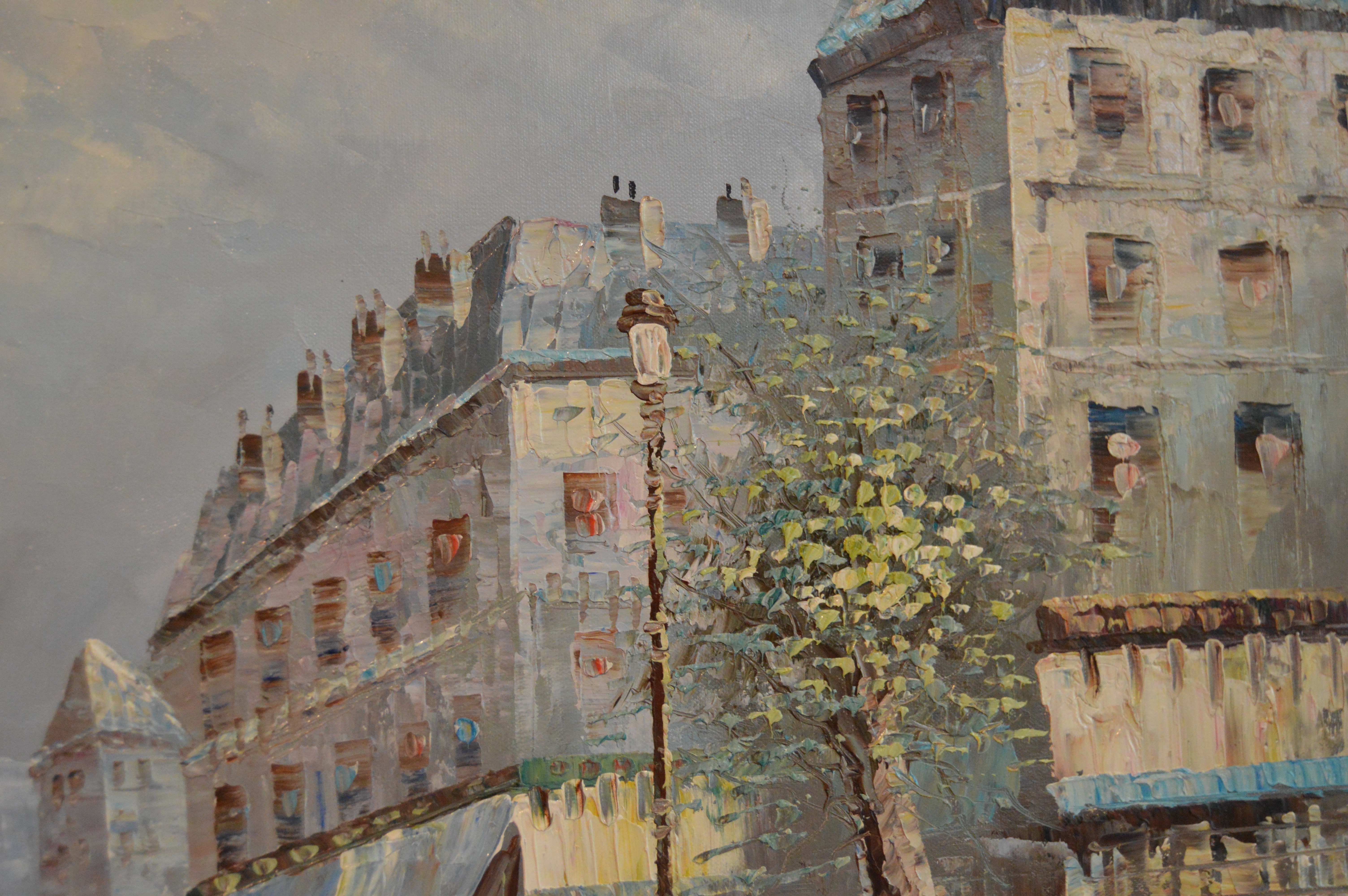 Signed French Oil Painting by American Artist Caroline Burnett