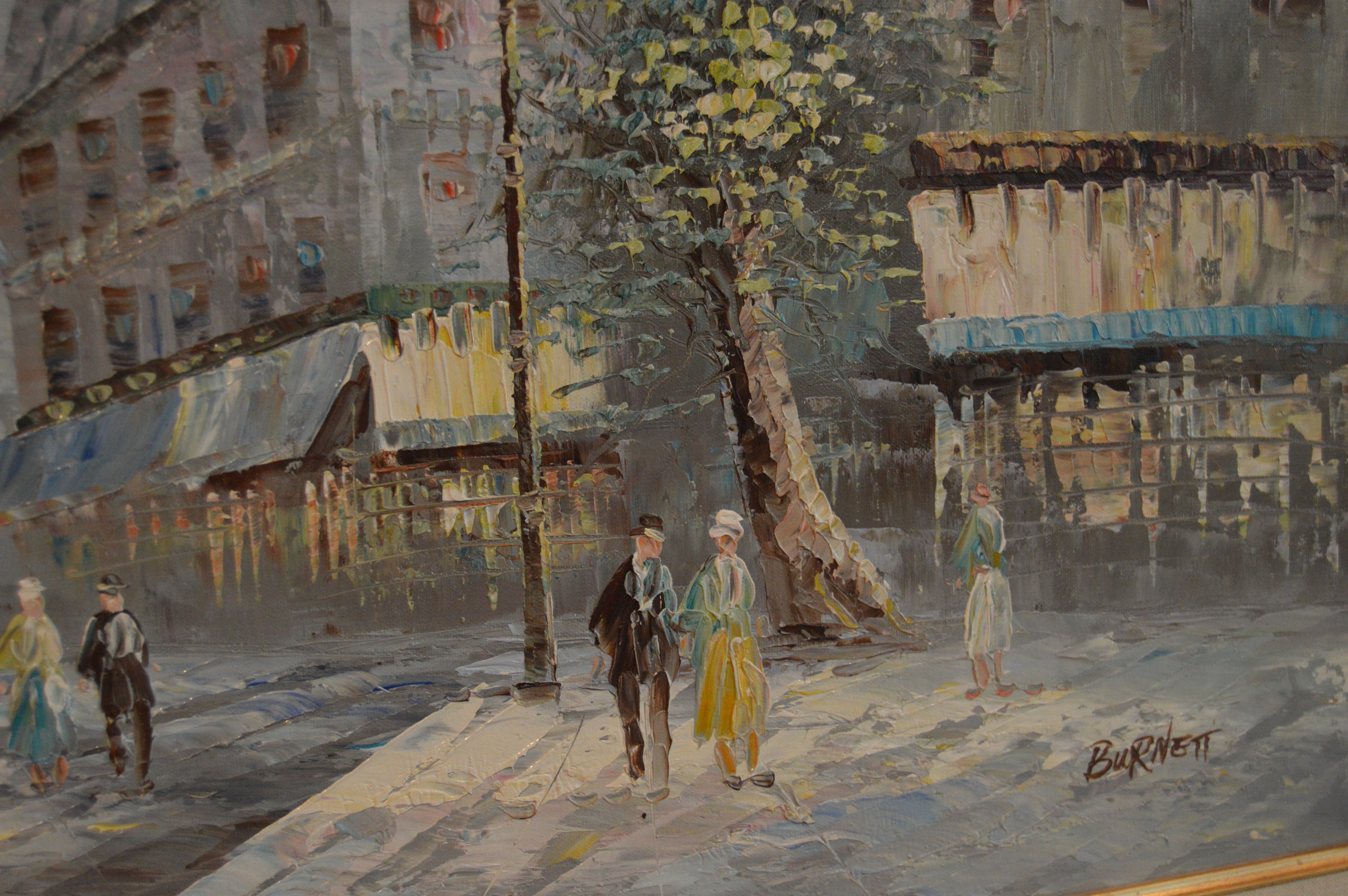 Signed French Oil Painting by American Artist Caroline Burnett