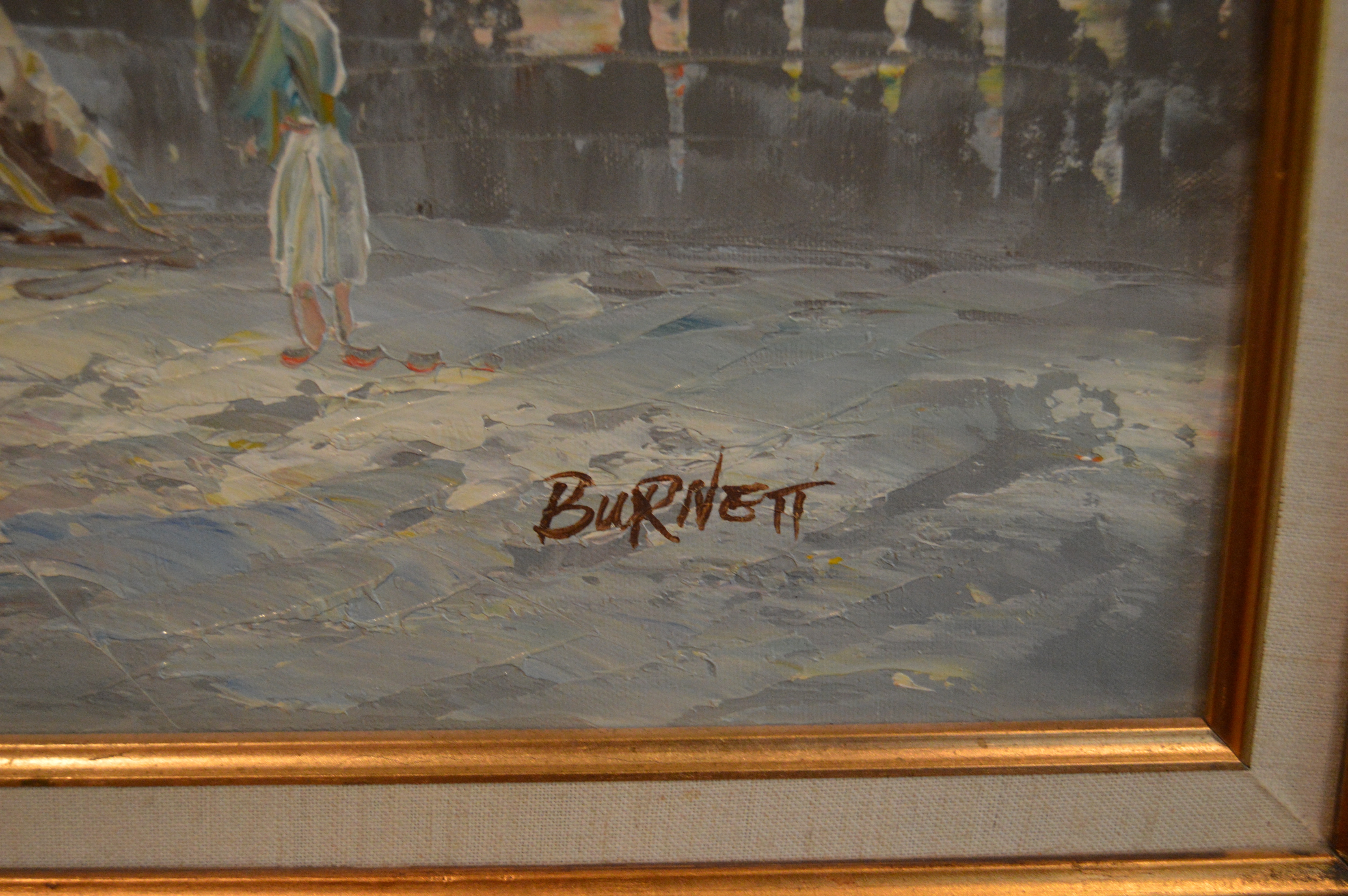 Signed French Oil Painting by American Artist Caroline Burnett