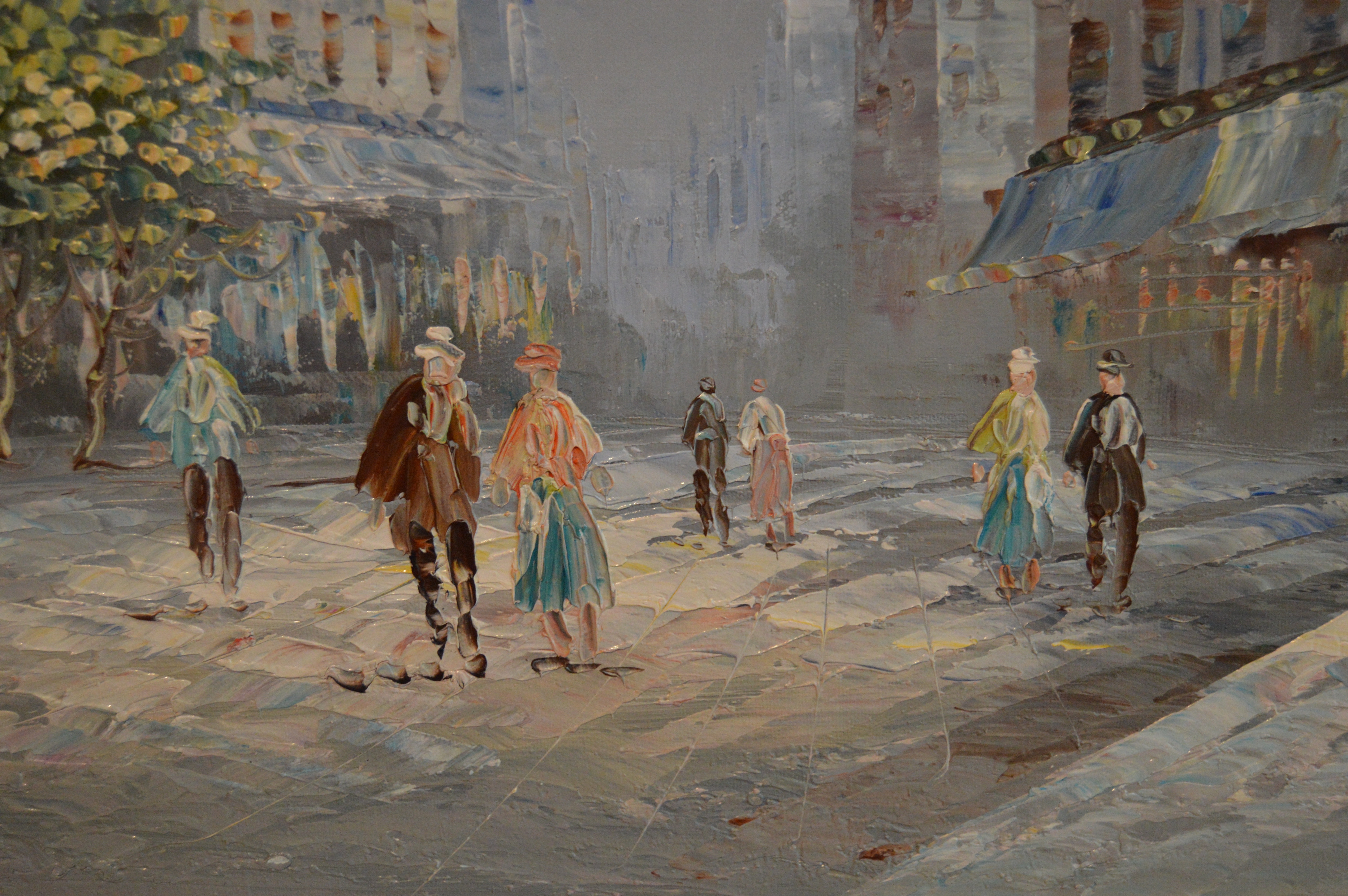 Signed French Oil Painting by American Artist Caroline Burnett