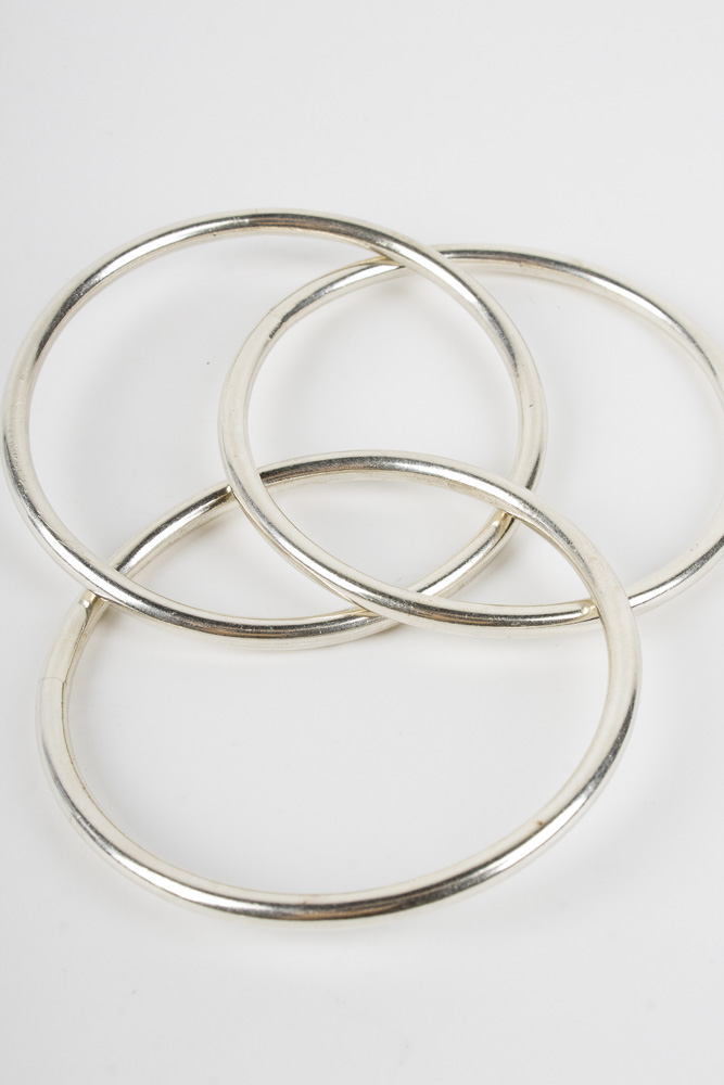 Silver Interwoven Bangles