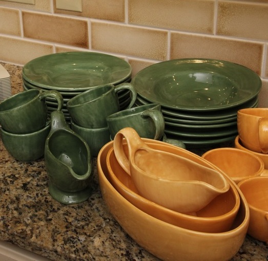 Sage and Gold "Sausalito" Pottery Barn Dinnerware Set