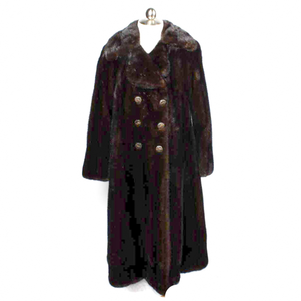 Vintage Black Diamond Brand Mink Fur Coat