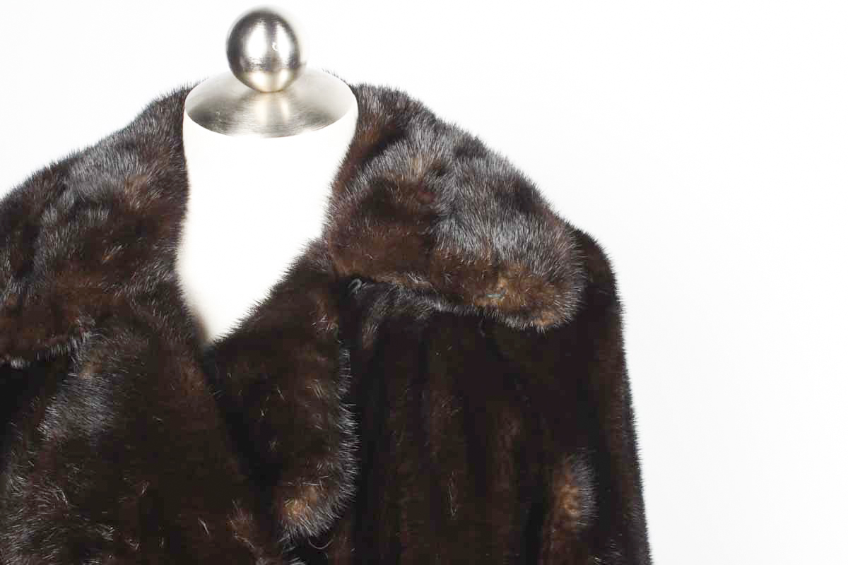 Vintage Black Diamond Brand Mink Fur Coat