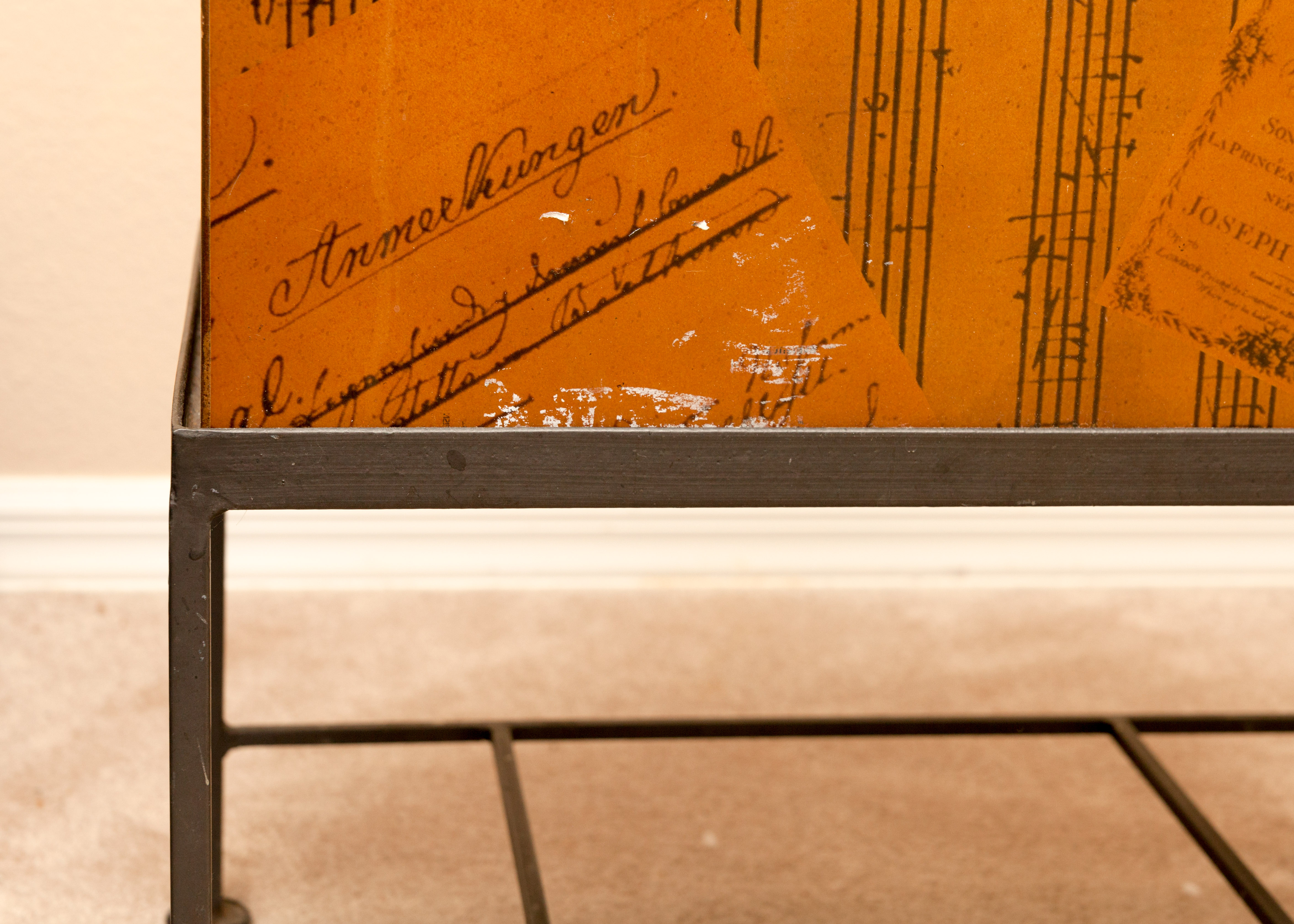 Trunk with Wrought Iron Base