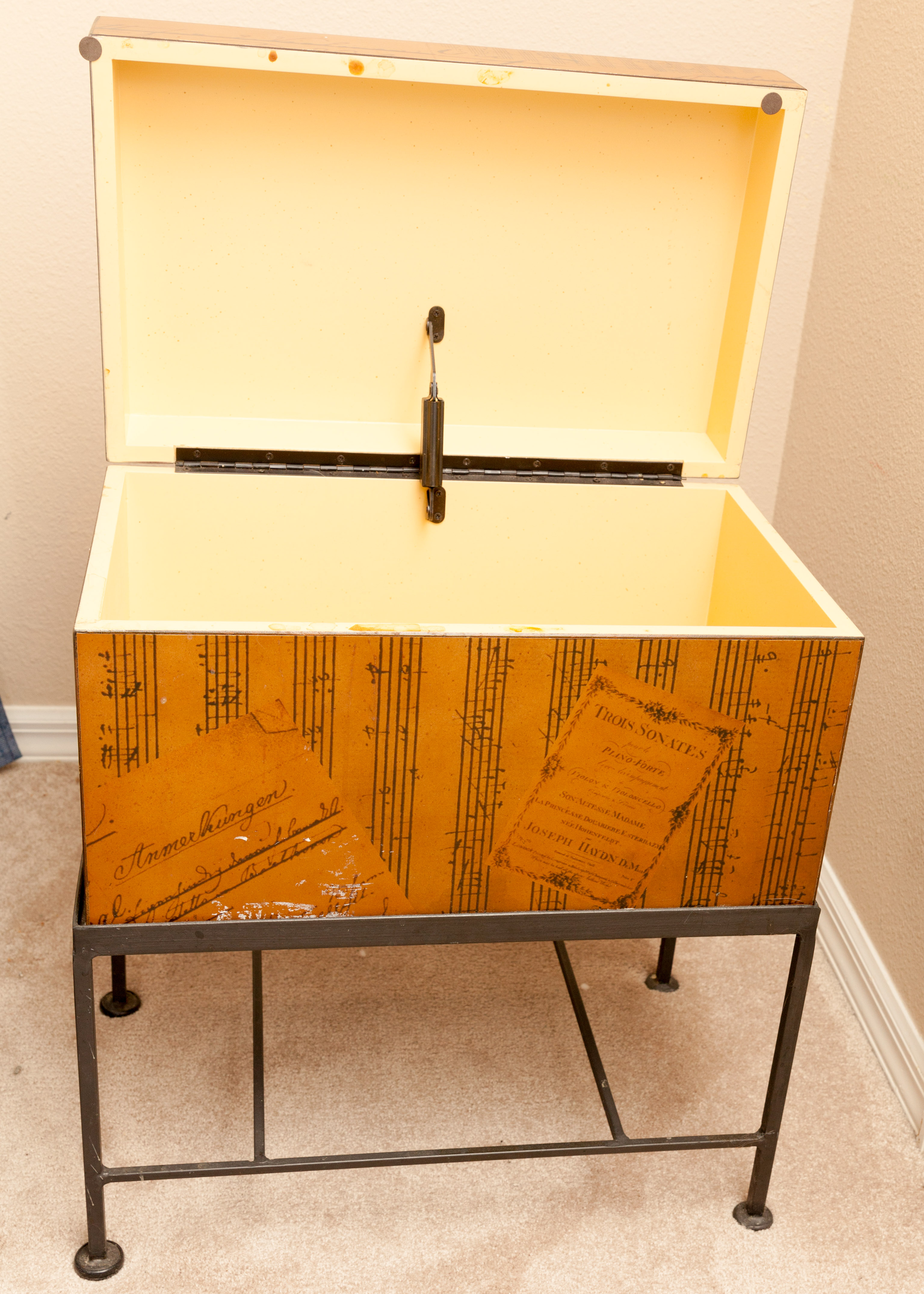 Trunk with Wrought Iron Base